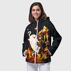 Ветровка с капюшоном женская GENSHIN IMPACT HU TAO, цвет: 3D-белый — фото 2