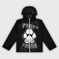 Ветровка с капюшоном женская Furry proud, цвет: 3D-белый