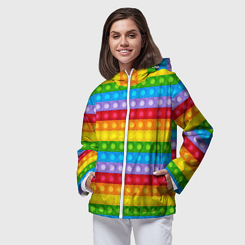 Женская ветровка Pop It / 3D-Белый – фото 3
