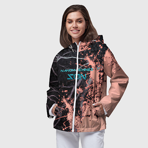 Женская ветровка MGR - Nanomachines Son / 3D-Белый – фото 3