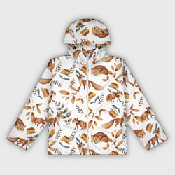 Ветровка с капюшоном женская Лиса, цвет: 3D-белый