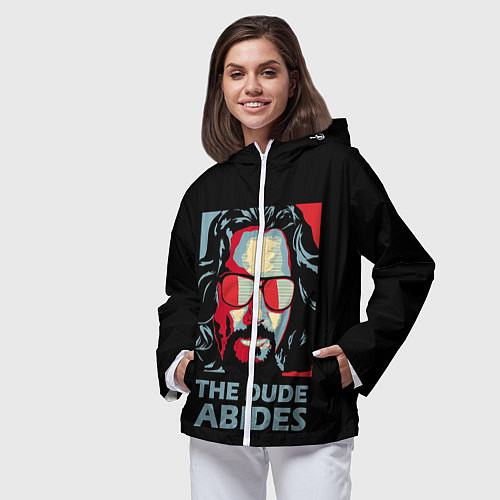 Женская ветровка The Dude Abides Лебовски / 3D-Белый – фото 3