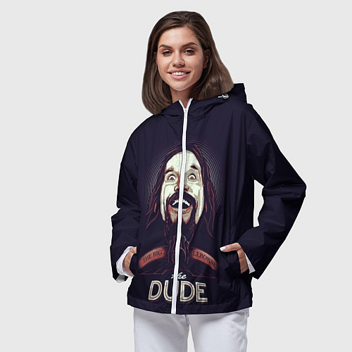 Женская ветровка Большой Лебовский The Dude / 3D-Белый – фото 3