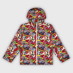 Ветровка с капюшоном женская Страны Мира, цвет: 3D-белый