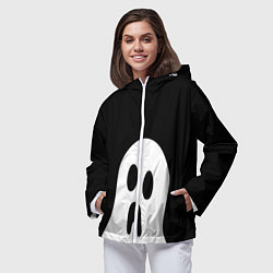 Ветровка с капюшоном женская Привидение, цвет: 3D-белый — фото 2