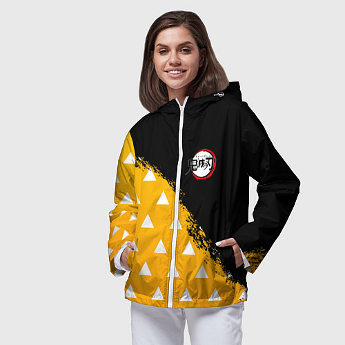 Женская ветровка КОСТЮМ ЗЕНИЦУ ZENITSU KNY / 3D-Белый – фото 3