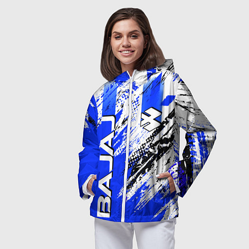 Женская ветровка BAJAJ БАДЖАДЖ МОТОСПОРТ / 3D-Белый – фото 3