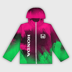 Ветровка с капюшоном женская NEON HONDA НЕОН ХОНДА, цвет: 3D-белый
