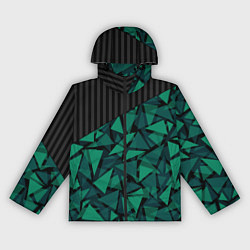 Ветровка с капюшоном женская Геометрический узор, цвет: 3D-черный