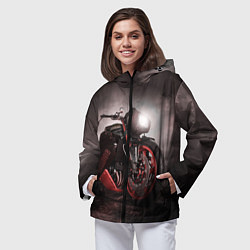 Ветровка с капюшоном женская СУПЕРБАЙК, цвет: 3D-черный — фото 2