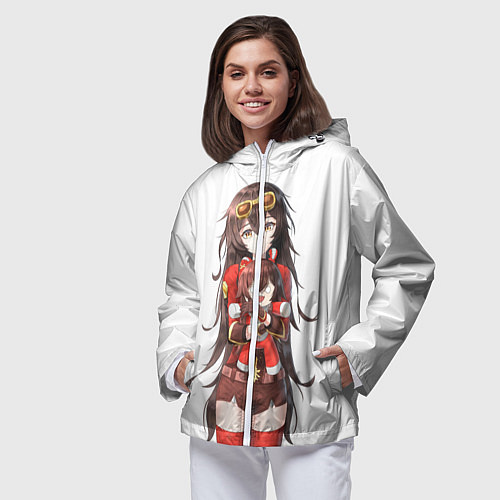 Женская ветровка Эмбер из Genshin Impact / 3D-Белый – фото 3