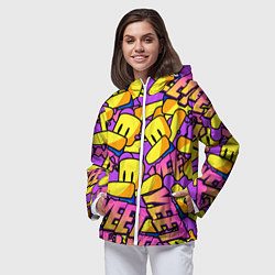 Ветровка с капюшоном женская ROBLOX РОБЛОКС YEET, цвет: 3D-белый — фото 2