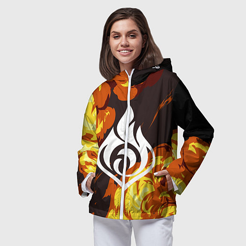 Женская ветровка PIRO ПИРО ГЕНШИН / 3D-Белый – фото 3