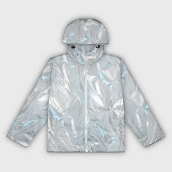 Ветровка с капюшоном женская Голографическая текстура, цвет: 3D-белый