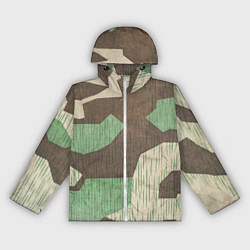 Ветровка с капюшоном женская Камуфляж хаки армейский, цвет: 3D-белый