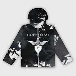 Ветровка с капюшоном женская BON JOVI БОН ДЖОВИ, цвет: 3D-белый