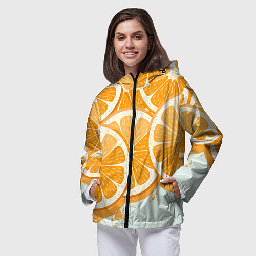 Женская ветровка АПЕЛЬСИН ORANGE / 3D-Черный – фото 3