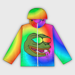 Ветровка с капюшоном женская Pepe rainbow, цвет: 3D-белый
