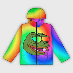 Ветровка с капюшоном женская Pepe rainbow, цвет: 3D-черный