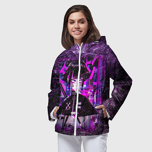 Женская ветровка Cyberpunk Samurai Anime / 3D-Белый – фото 3