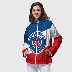 Ветровка с капюшоном женская Paris Saint-Germain FC, цвет: 3D-белый — фото 2