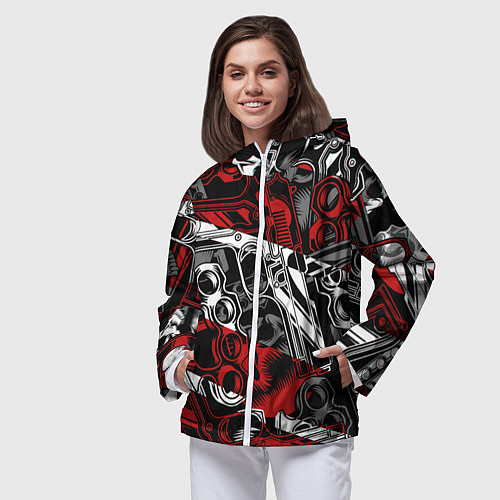 Женская ветровка Оружейный барон / 3D-Белый – фото 3