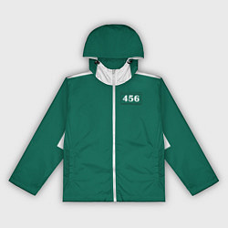 Ветровка с капюшоном женская Как в Игре в кальмара без пятен, цвет: 3D-белый