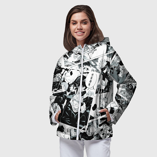 Женская ветровка Магическая битва Jujutsu Kaisen манга / 3D-Белый – фото 3