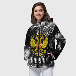 Ветровка с капюшоном женская Russia, цвет: 3D-черный — фото 2