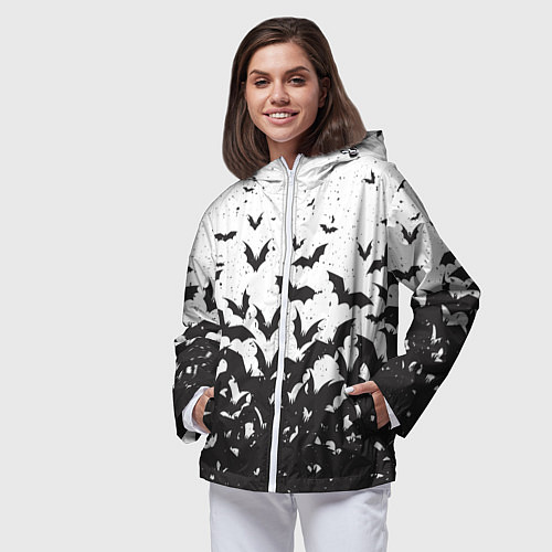 Женская ветровка Летучие кровососы / 3D-Белый – фото 3
