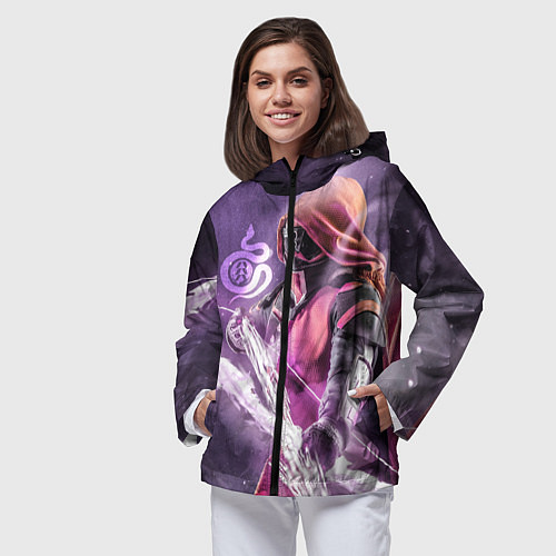 Женская ветровка DESTINY 2 HUNTER LOGO / 3D-Черный – фото 3