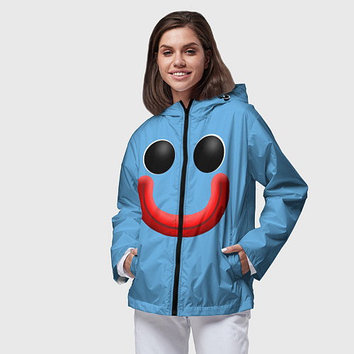 Женская ветровка Huggy Waggy smile / 3D-Черный – фото 3