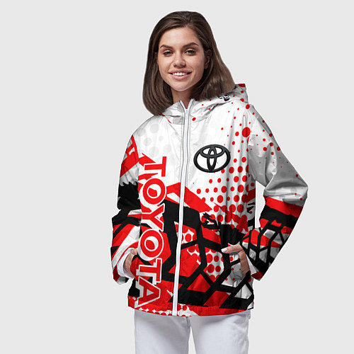Женская ветровка Toyota Тойота / 3D-Белый – фото 3