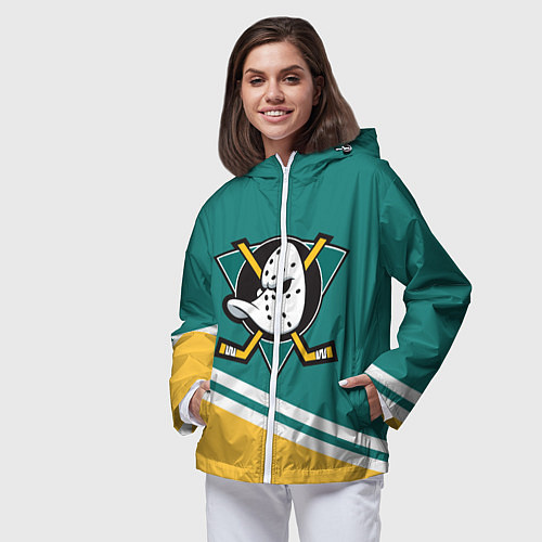 Женская ветровка Анахайм Дакс, NHL / 3D-Белый – фото 3