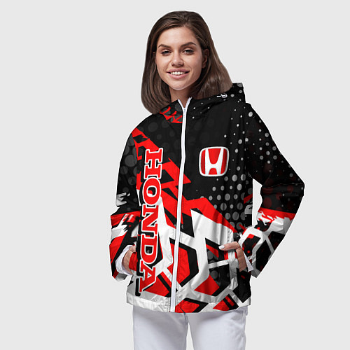 Женская ветровка Honda Хонда / 3D-Белый – фото 3