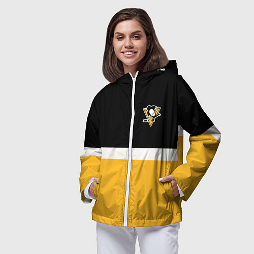 Женская ветровка Питтсбург Пингвинз НХЛ / 3D-Белый – фото 3