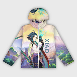 Ветровка с капюшоном женская Xiao, Genshin Impact, цвет: 3D-белый
