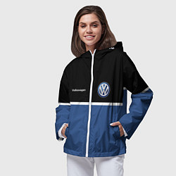 Ветровка с капюшоном женская VW Два цвета, цвет: 3D-белый — фото 2