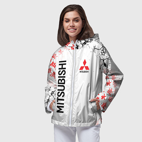 Женская ветровка MITSUBISHI JAPAN STYLE SAMURAI AUTO / 3D-Белый – фото 3