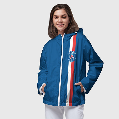 Женская ветровка PSG SPORT STRIPES UNIFORM / 3D-Белый – фото 3