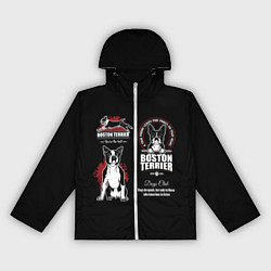 Ветровка с капюшоном женская Бостон-Терьер Boston Terrier, цвет: 3D-белый
