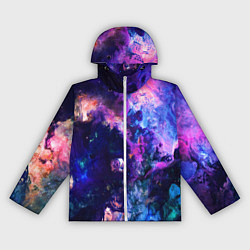 Ветровка с капюшоном женская НЕОНОВЫЕ КОСМОС NEON SPACE, цвет: 3D-белый
