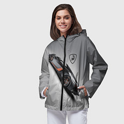 Ветровка с капюшоном женская Lamborghini - не для всех!, цвет: 3D-черный — фото 2