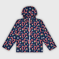 Ветровка с капюшоном женская Christmas Candy, цвет: 3D-белый