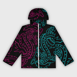 Женская ветровка НЕОНОВЫЕ ДРАКОНЫ NEON DRAGON