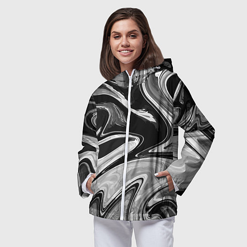 Женская ветровка Abstraction vanguard / 3D-Белый – фото 3