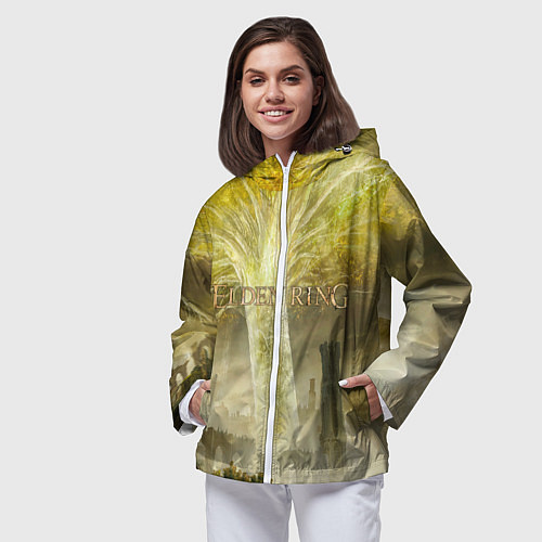 Женская ветровка Elden Ring - междуземье / 3D-Белый – фото 3