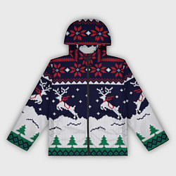 Ветровка с капюшоном женская СВИТЕР С ОЛЕНЯМИ DEER SWEATER, цвет: 3D-черный