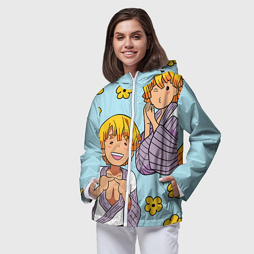 Женская ветровка Зеницу Хашибира :3 / 3D-Белый – фото 3
