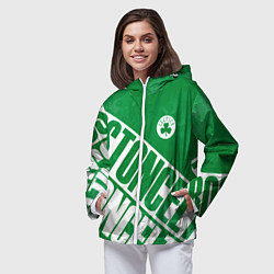 Ветровка с капюшоном женская Бостон Селтикс, Boston Celtics, цвет: 3D-белый — фото 2